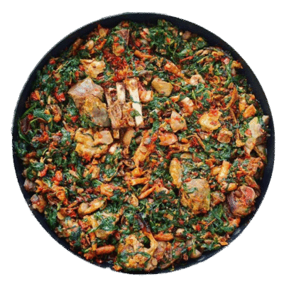 Assorted Meat Kontomire Stew -Sislou's Assorted Meat Kontomire Stew