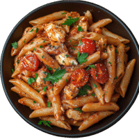 Chicken Pasta Arabiatta - Sislou Ghana