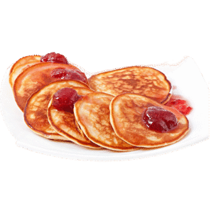 Ghanaian Pancakes with Syrup