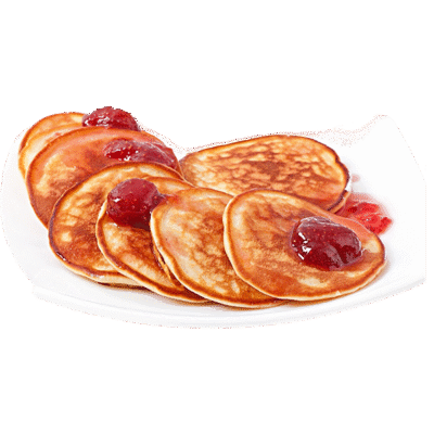 Ghanaian Pancakes with Syrup