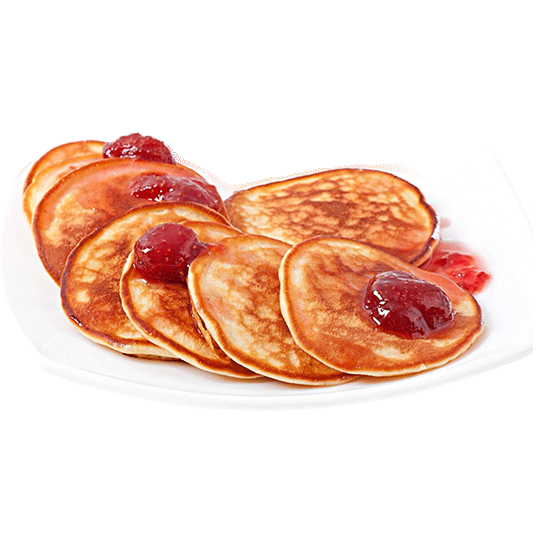 Ghanaian Pancakes with Syrup